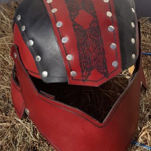 Red Leather Helm