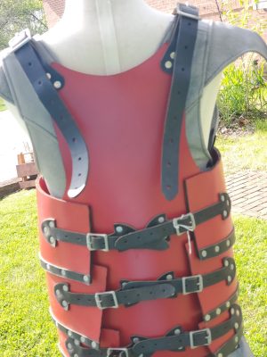 Segmented Body Armour back view handmade by Red Falcon