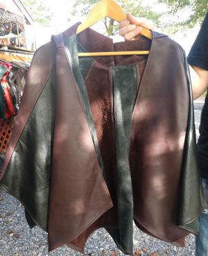 Black and Brown Capelet with Hood handmade by Red Falcon