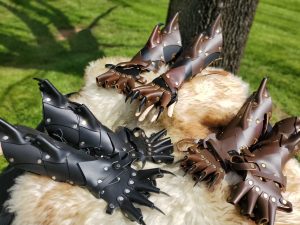 Black and Brown Claw Gauntlets handmade by Red Falcon
