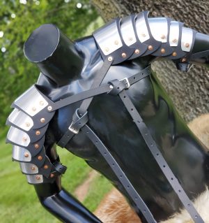 Leather and Stainless Steel Shoulders handmade by Red Falcon