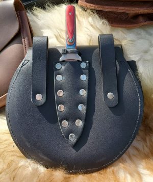 Ragnarok Pouch with Knife Sheath handmade by Red Falcon