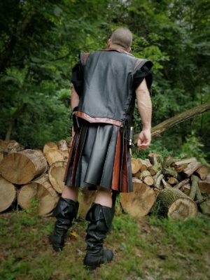 Leather 2Tone Kilt made by Red Falcon
